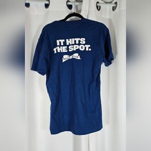 Blue Graphic Cotton Shirt Small